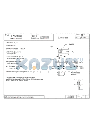 24121 datasheet - TRANSFORMER GS6152 TRANSMIT