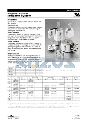 170H0069 datasheet - Square Body  Accessories Indicator System
