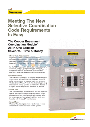 EP2M23012GCC datasheet - Coordination Module