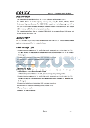 EP3001 datasheet - Evaluation Board Manual