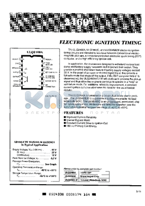 2460C datasheet - ELECTRONIC IGNITION TIMING