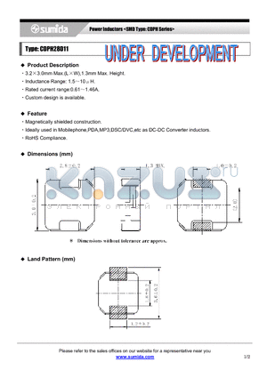 CDPH28D11NP-3R3M datasheet - Power Inductors