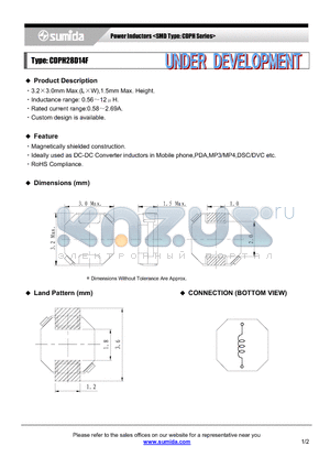 CDPH28D14FNP-2R2MC datasheet - Power Inductors