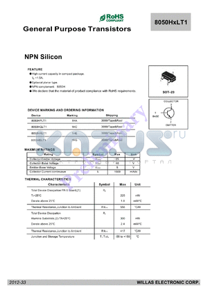 8050HXLT1 datasheet - General Purpose Transistors