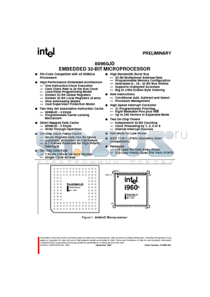 80960JD datasheet - EMBEDDED 32-BIT MICROPROCESSOR