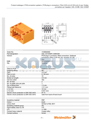 1728650000 datasheet - S2L 3.5/10/90F 3.5SN SW