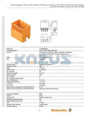 1729020000 datasheet - S2L 3.5/20/180G3.5SN SW