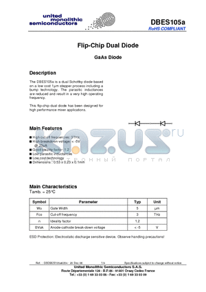 DBES105A_06 datasheet - Flip-Chip Dual Diode