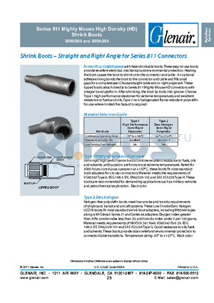 809S060 datasheet - Series 811 Mighty Mouse High Density (HD) Shrink Boots 809S060 and 809A060