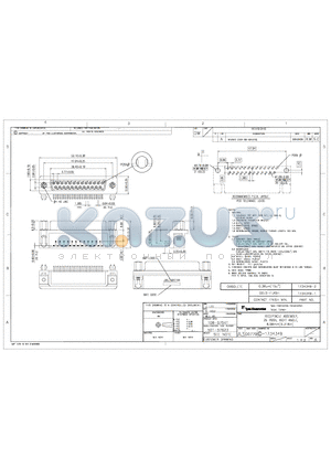 1734349-2 datasheet - RECEPTACLE ASSEMBLY, 25 POSN, RIGHT ANGLE, 8.08mm