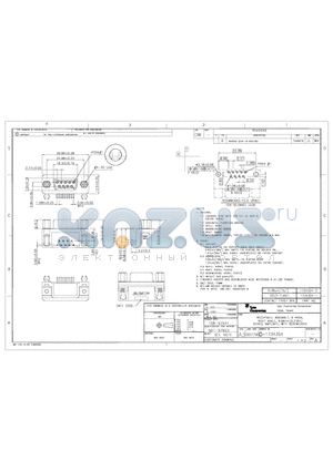 1734354-2 datasheet - RECEPTACLE ASSEMBLY, 9 POSN, RIGHT ANGLE, 8.08mm SERIES, AMPLIMITE, WITH SCREWLOCKS