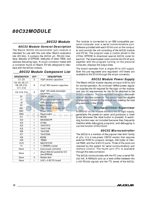 80C32MODULE datasheet - 80C32MODULE