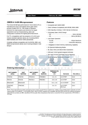 80C88_08 datasheet - CMOS 8-/16-Bit Microprocessor