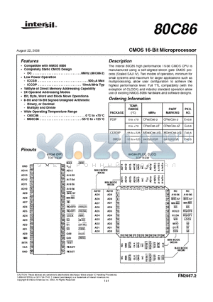 80C86_06 datasheet - CMOS 16-Bit Microprocessor