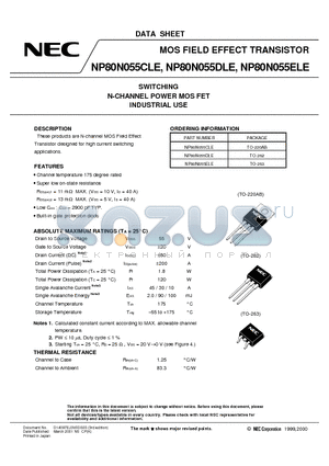 80N055 datasheet - SWITCHING N-CHANNEL POWER MOS FET INDUSTRIAL USE