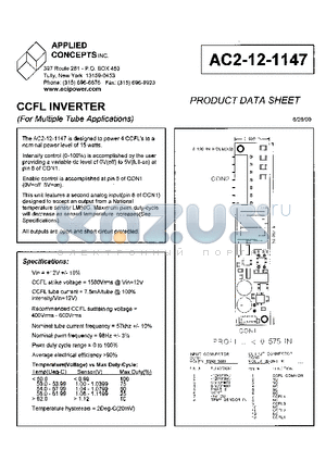 AC2-12-1147 datasheet - CCFL INVERTER