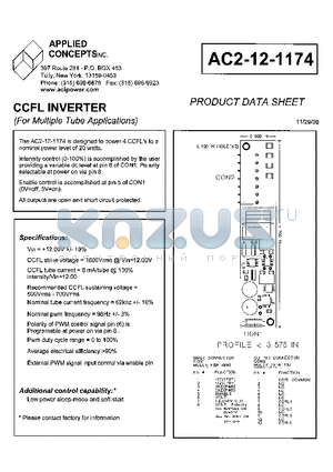 AC2-12-1174 datasheet - CCFL INVERTER