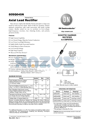 80SQ045N datasheet - Axial Lead Rectifier