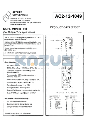 AC2-12-1049 datasheet - CCFL INVERTER