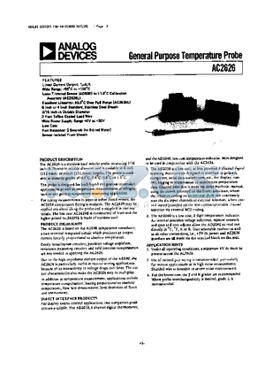 AC2626K datasheet - General Purpose Temperature Probe