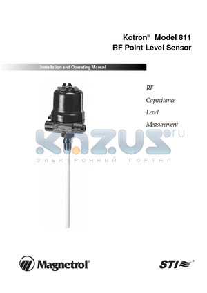 811-1205-Y02 datasheet - Kotron^ Model 811 RF Point Level Sensor