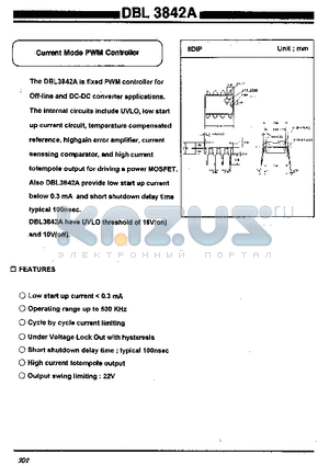 DBL3842A datasheet - CURRENT MODE PQM CONTROLLER