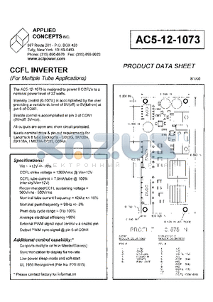 AC5-12-1073 datasheet - CCFL INVERTER