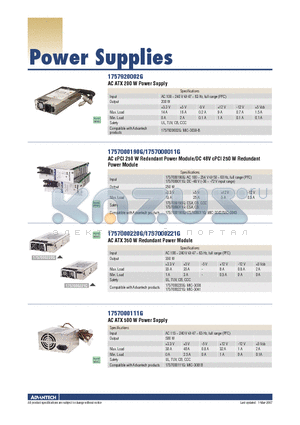 1757000220G datasheet - Power Supplies