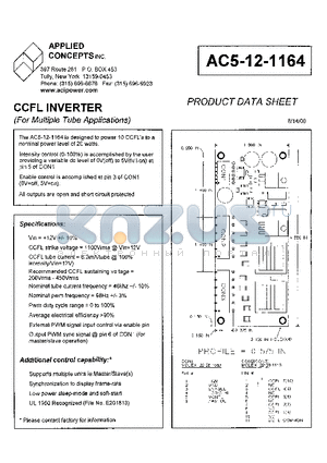 AC5-12-1164 datasheet - CCFL INVERTER