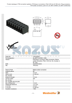 1761542001 datasheet - SL-SMT3.5/2/90G 1.5SN