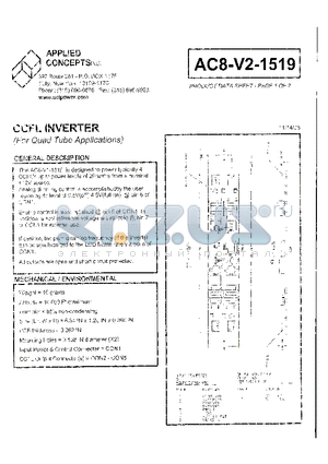 AC8-V2-1519 datasheet - CCFL INVERTER