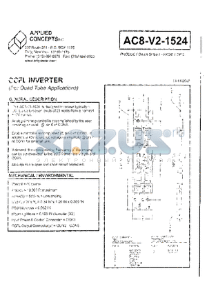 AC8-V2-1524 datasheet - CCFL INVERTER