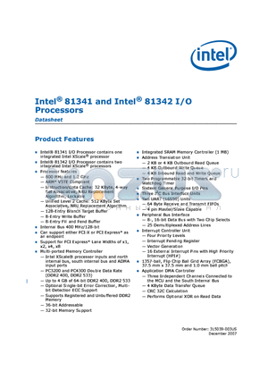 81341 datasheet - I/O Processors