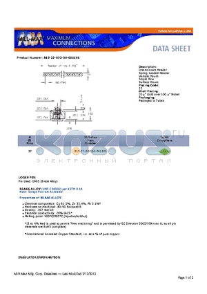 815-22-032-30 datasheet - Interconnect Header