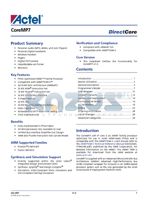 COREMP7 datasheet - CoreMP7