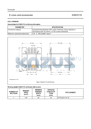 CP-E21-1S datasheet - E cores and accessories