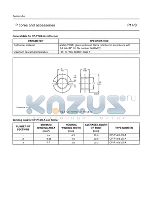 CP-P14-3S-A datasheet - P cores and accessories