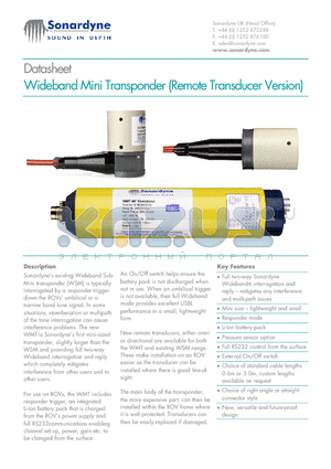 8190-3161 datasheet - Wideband Mini Transponder (WMT)