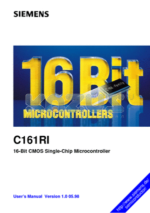 C161RI datasheet - 16-Bit CMOS Single-Chip Microcontroller