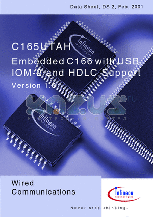 C165UTAH datasheet - EMBEDDED C166 WITH USART IOM-2 AND HDLC SUPPORT