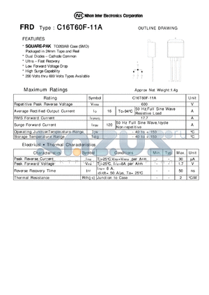 C16T60F-11A datasheet - Low Forward Voltage drop Diode