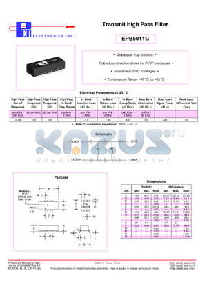 EPB5011G datasheet - Transmit High Pass Filter