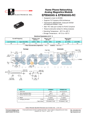 EPB5035G_07 datasheet - Home Phone Networking