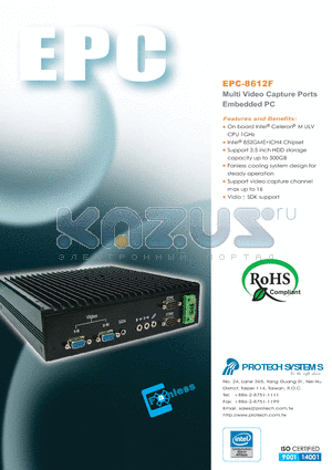 EPC-8612F datasheet - Multi Video Capture Ports Embedded PC