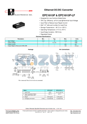 EPC1013P-LF datasheet - Ethernet DC/DC Converter