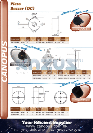 CPB2309HC34NP datasheet - Piezo Buzzer (DC)