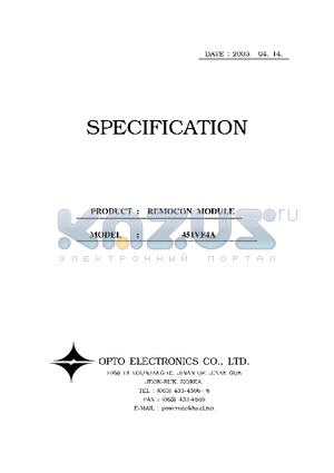 451VF4A datasheet - REMOCON MODULE