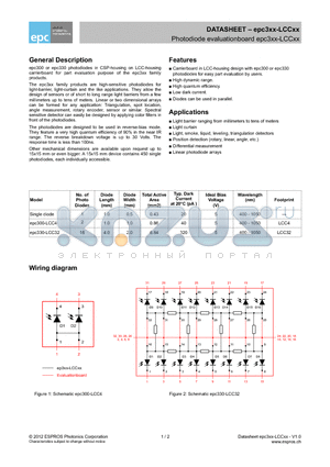 EPC300-LCC4 datasheet - CSP-housing on LCC-housing carrierboard for part evaluation purpose of the epc3xx family products.
