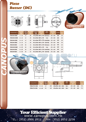 CPB4334IF29BE datasheet - Piezo Buzzer (DC)