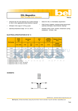 1797C datasheet - DSL Magnetics RM5 Through-Hole Inductors